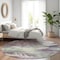 Homeroots 8' Lavender And Lilac Round Floral Washable Indoor Outdoor Area Rug 611116 - alternate 9