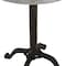 Homeroots 22" Natural and Black Solid Wood and Metal Height Adjustable Round Pedestal End Table 632719 - alternate 9