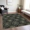Homeroots 3' X 5' Green Gray And Charcoal Medallion Washable Indoor Outdoor Area Rug 587704 - alternate 8