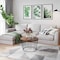 Lavish Home Round Coffee Table with Geometric Metal Base Small Modern Accent Furniture for Living Room 80-COFF-GEO-WAL - alternate 7