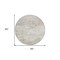 Homeroots 8' Ivory And Beige Round Abstract Washable Indoor Outdoor Area Rug 599504 - alternate 7