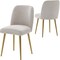 Homeroots Set of Two Beige and Gold Upholstered Fabric Dining Side Chairs 564816 - alternate 9