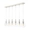 Jonathan Y Harlow 40.5" 6-Light Modern Contemporary Round Glass/Iron LED Linear Pendant, Nickel/Clear JYL1326A - alternate 9