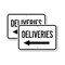 Signmission Deliveries with left arrow, 18'' X 24'' 2 Signs, Heavy Gauge Aluminum, 2PK A-1824-2PACK-2624 - alternate 1