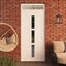 Vdomdoors Front Exterior Prehung Metal-Plastic Door Frosted Glass / MANUX 8112 White Silk / Office Commercial MANUX8112EXD-WS-W32-H80+16-LH-I - alternate 2
