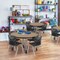 Regency Round Kee Mobile Adjustable Classroom Table W/ 4 Andy Chairs, 42 in W, 42 in L, Noble Oak TB42RNDNOAPCGY45BK - alternate 5