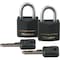 Master Lock 3/4'' W. Black Covered Keyed Alike Padlock, 2PK 121T - alternate 1