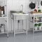 Wrightmaster 19.6 in. D x 21.6 in. W 7.6 gal. Freestanding Laundry/Utility Sink in Stainless Steel with Faucet ZR-SC187-3 - alternate 8