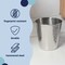 Happimess Axel Modern Minimalist Hammered Steel 2 Gal Waste Bin, Polished Steel, 2PK HPM1110E-SET2 - alternate 6