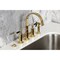 Kingston Brass Bridge Kitchen Faucet with Brass Sprayer, Polished Brass KS8262CKLBS - alternate 6