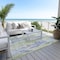 Homeroots 5' X 8' Sky Blue And Fern Green Striped Washable Indoor Outdoor Area Rug 617693 - alternate 7