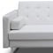 Homeroots 80" White Faux Leather Sleeper Sofa With Silver Legs 372117 - alternate 7