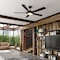 Vaxcel Cary, 56 in, Black/Satin Brass Ceiling Fan, Black Blades, LED, Remote, DC Motor F0146 - alternate 8