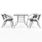 Flash Furniture 5PC Patio Set-55" Glass Table, 4 Black Chairs TLH-089REC-017CBK4-GG - alternate 19