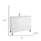 Homeroots 48" White Wood Freestanding Bathroom Vanity With White Sink And Three Drawers 624163 - alternate 5