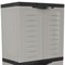 Homeroots 23in Black and Gray Plastic Accent Cabinet With Four Doors And One Drawer 668933 - alternate 5