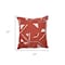 Homeroots 24" Orange and Ivory Geometric Cotton Blend Throw Pillow  With Embroidery 549423 - alternate 8