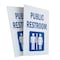 Signmission Public Restroom, Plastic Signs Only 24 Inch x 36 Inch, Corrugated Plastic, 2PK CSB-2436-2PACK-Public Restroom - alternate 1