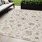 Homeroots 5' X 8' Ivory Brown And Coral Floral Washable Indoor Outdoor Area Rug 604780 - alternate 1