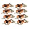 Mytee Products 2in x 9ft Ratchet Tire Strap w/ Swivel J Hooks & Rubber Pads, 8PK RST-209SHRB-HD-ORx8 - alternate 9