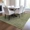 Homeroots 9' X 12' Olive Green And Beige Geometric Washable Indoor Outdoor Area Rug 596960 - alternate 9