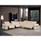 Homeroots Beige Italian Leather Modular L Shaped Seven Piece Corner Sectional With Console 534849 - alternate 8