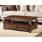 Homeroots 50" Dark Brown Solid Wood Coffee Table With Two Drawers And Shelf 286032 - alternate 5