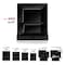 Smarty Had A Party 10.75" Black Square Plastic Dinner Plates (120 Plates), 120PK 6900-CASE - alternate 6