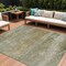 Homeroots 10' X 14' Beige And Fern Green Abstract Washable Indoor Outdoor Area Rug 630830 - alternate 1