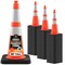 Xpose Safety 28 In Orange Slim Line Traffic Cone, 10 lb Base with 6in & 4in  Collar, DOT Approved, 48-PK OTC28SL-64-10L-48-X - alternate 1