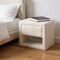 Homeroots 16" Ivory Wood Woven Texture One Drawer Nightstand 668551 - alternate 8