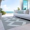 Homeroots 3' X 5' Ivory And Black Geometric Washable Indoor Outdoor Area Rug 598580 - alternate 9
