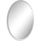Fab Glass And Mirror 1in Beveled Edge Oval Mirror with Safety Backing - Frameless Wall Mounted Mirror with Hooks for PP-6N5Y-NIY1 - alternate 1