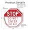 Signmission Stop Do Not Enter One Way, 4 inch X 4 inch, Vinyl Decal, 2PK OC-D-2PACK-4-277 - alternate 3
