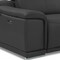 Homeroots 86" Dark Gray Italian Leather USB Reclining Sofa With Silver Legs 476524 - alternate 8