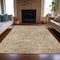 Homeroots 3' X 5' Taupe And Beige Abstract Washable Indoor Outdoor Area Rug 630549 - alternate 6