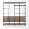 Homeroots 90" Brown Metal and Wood Bookcase 380592 - alternate 9