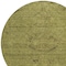 Homeroots 8' Olive Green And Brown Round Floral Washable Indoor Outdoor Area Rug 604236 - alternate 8