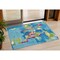 Homeroots 3' X 5' Aqua Green And Pink Abstract Washable Indoor Outdoor Area Rug 599532 - alternate 1