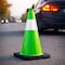 Dsv Standard Traffic Safety Cone 18 in with Heavy Black Base and Reflective Collar 1 PK, Green, PVC 97118G - alternate 4