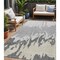 Homeroots 5' X 8' Gray And Silver Abstract Washable Indoor Outdoor Area Rug 613627 - alternate 1