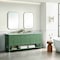 James Martin Vanities Breckenridge 72'' D Vanity, Smokey Celadon w/ Victorian Sil Top w/FreePower Wireless Charger 330-V72-SC-FVSL - alternate 10