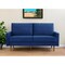 Homeroots 69" Blue Velvet Sofa With Dark Brown Legs 543714 - alternate 12