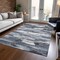 Homeroots 5' X 8' Gray And Silver Abstract Washable Indoor Outdoor Area Rug 612510 - alternate 9