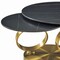 Homeroots 32" Black And Gold Ceramic Tile And Metal Round Distressed Abstract Coffee Table 554302 - alternate 6