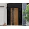 Vdomdoors Steel Door Deux 6678 Natural Oak 2 Sidelight and Transom Window Sidelite Entry Door Painted W16+36+ DEUX6678EXD-OAK-W16+36+16 x H80+16-RH-I - alternate 5