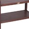 Homeroots 21" X 29" Dark Brown Solid Wood Shower Bench 383334 - alternate 4