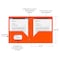 C-Line Products 8-1/2" x 11" Orange Two-Pocket Heavyweight Poly Portfolio Folder with Prongs, 25EA/BX, 6BX/CT 33962-BX - alternate 5