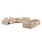 Homeroots Beige Leather Power Reclining U Shaped Twelve Piece Corner Sectional With Console 643936 - alternate 5