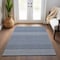 Homeroots 9' X 12' Navy Blue And Ivory Chevron Washable Indoor Outdoor Area Rug 612284 - alternate 8